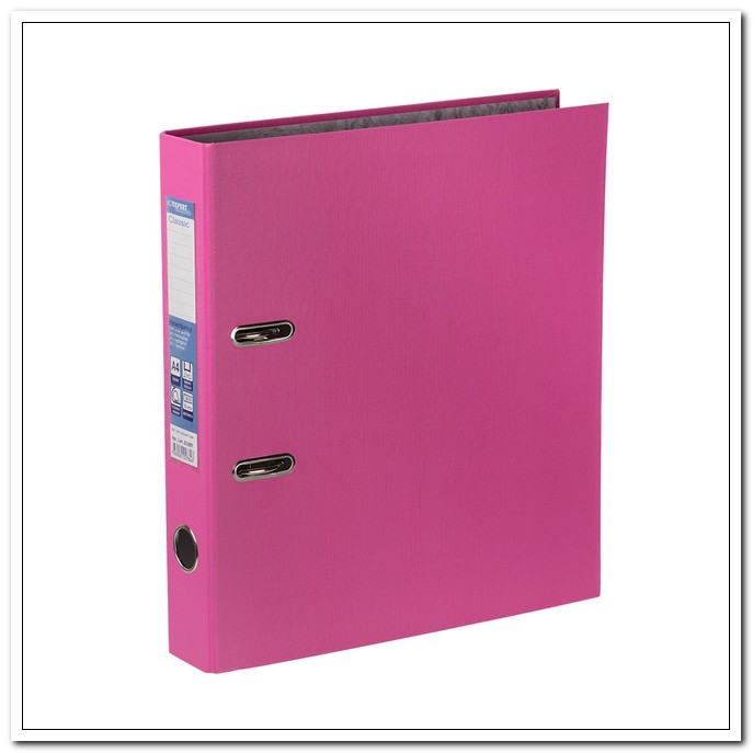 Папка-регистратор 50 мм розовый Classic несъемный арочный механизм арт. 251897