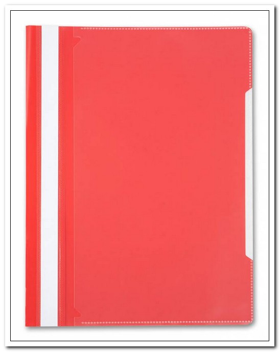 Папка-скоросшиватель А4 120/160мкм красная, прозрачный верхний лист, с карманом  арт. PS-k20RED/816316 