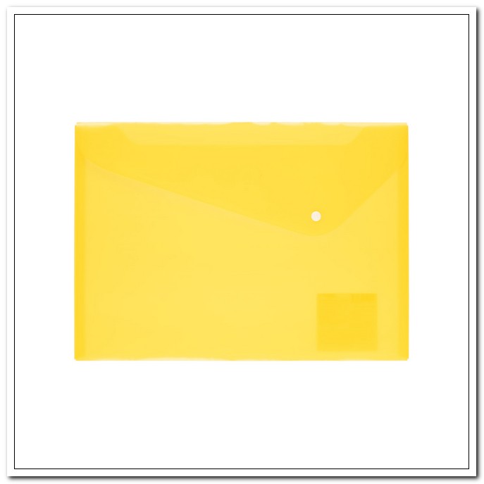 Папка-конверт на кнопке А4 180мкр желтый, песок NEON арт. 2206283