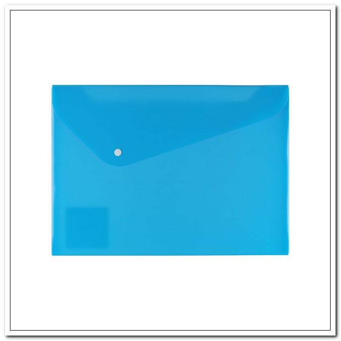 Папка-конверт на кнопке А4 180мкр голубой, песок NEON арт. 2206281