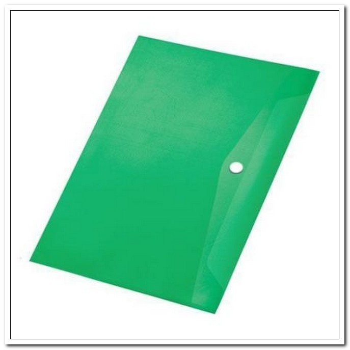 Папка-конверт на кнопке А4 120мкр зеленый Classic Lite арт. 2205313