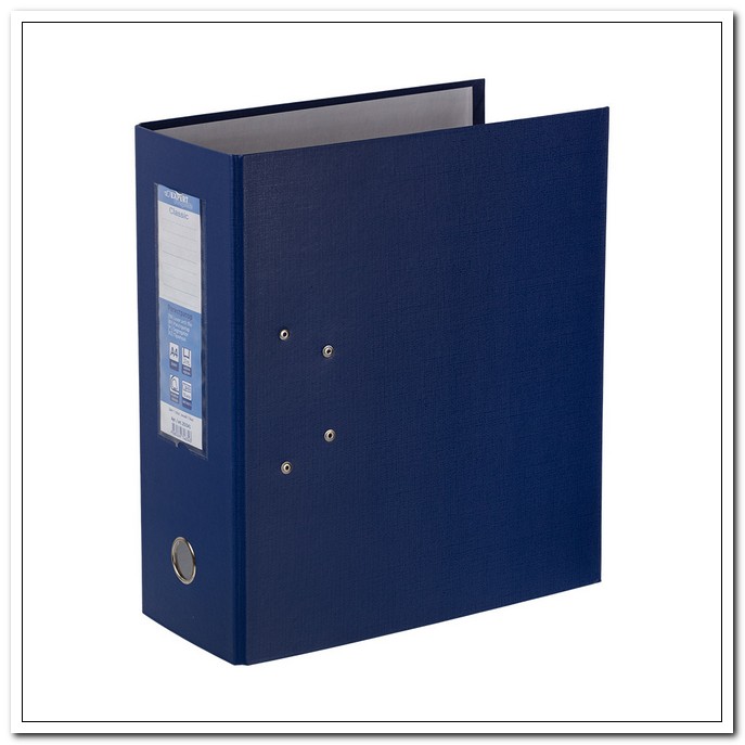 Папка-регистратор 125 мм синяя Classic несъемный арочный механизм арт. 251541