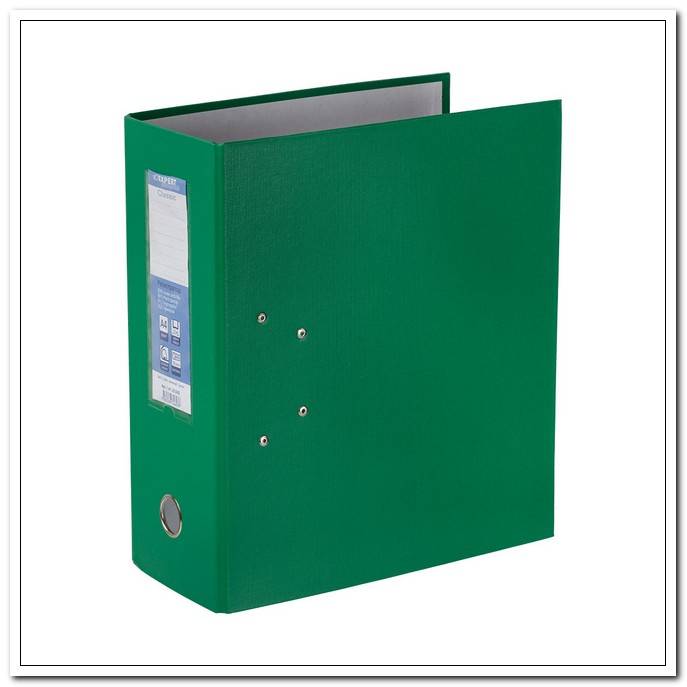 Папка-регистратор 125 мм зеленая Classic несъемный арочный механизм арт. 251542