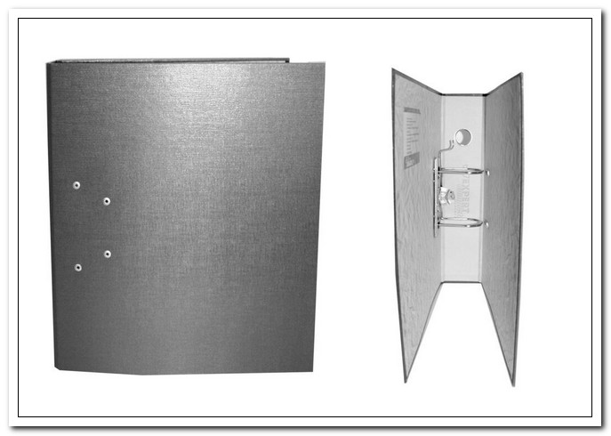 Папка-регистратор 75 мм серый Classic несъемный арочный механизм арт. 25176
