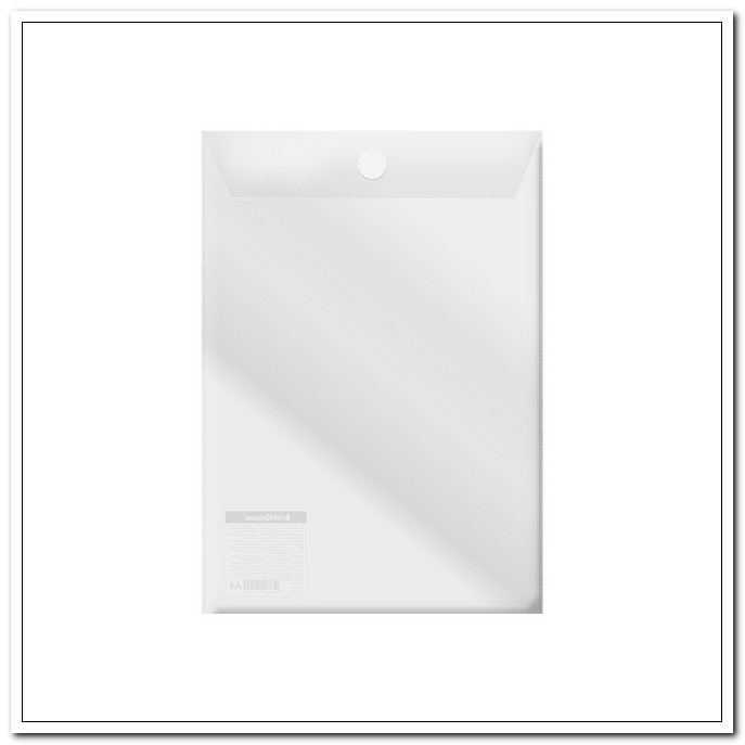Папка-конверт на липучке А4 160мкр прозрачная, вертикальная, Clear Standard арт. 43110 Еrich Krause       