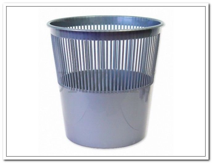 Корзина для мусора 12 литров пластиковая, серебряная арт. TZ 11824-6               