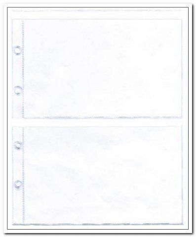 Лист для банкнот 200*250 ПВХ  ЛАЙТ на 2 ассигнации    арт. 20МЛБ02-2                