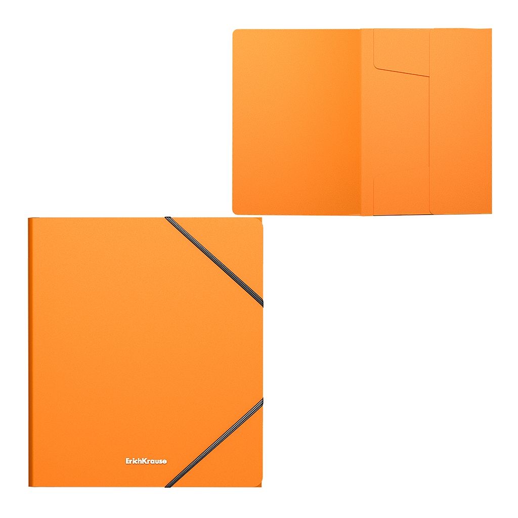 Папка  А5+ на резинке Neon Оранжевая пластик арт. 47425 Еrich Krause       