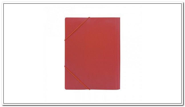 Папка  А4 на резинке Красная непрозрачная, 450мкм, ширина корешка 30мм. арт. SF311/RD
