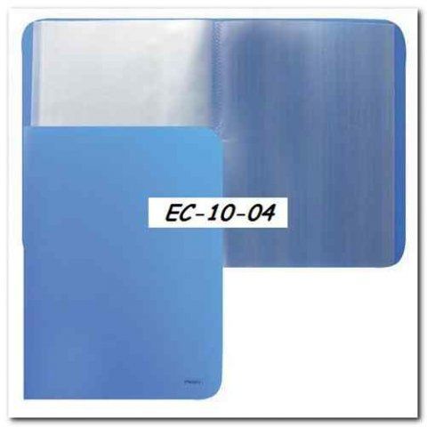 Папка 10файлов 0,45 мм синяя PROFF Standard арт. EC-10-04                 