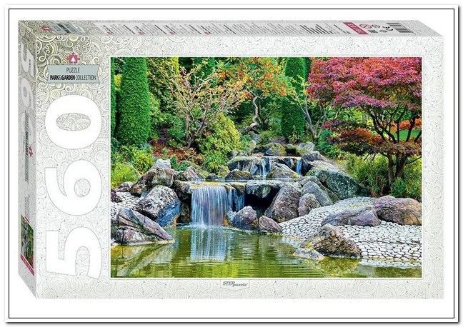 Пазлы 560 эл. Каскадный водопад в японском саду арт. 78103