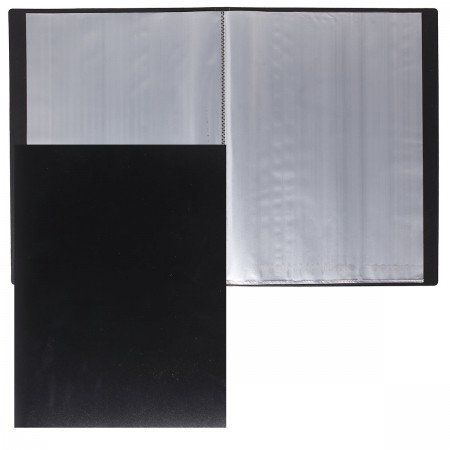 Папка 10файлов 0,50мм черная песок арт. 055-10Е/черная           
