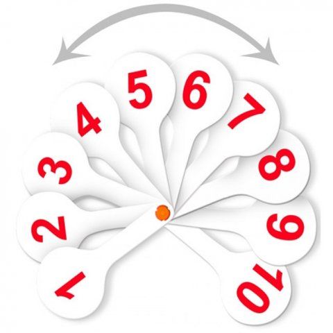 Веер-касса цифры от 1 до 20 прямой и обратный счет   арт. ВК15                     