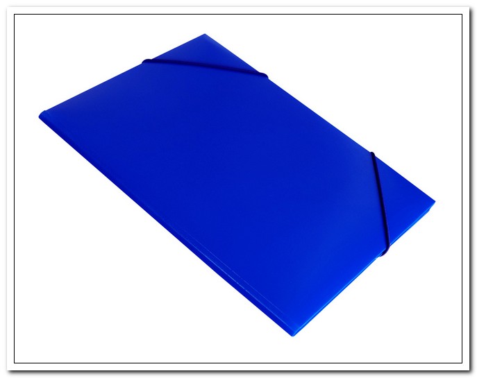 Папка  А4 на резинке Синяя непрозрачная, ширина корешка 15мм 0.4мм арт. PR04blu/816773                  