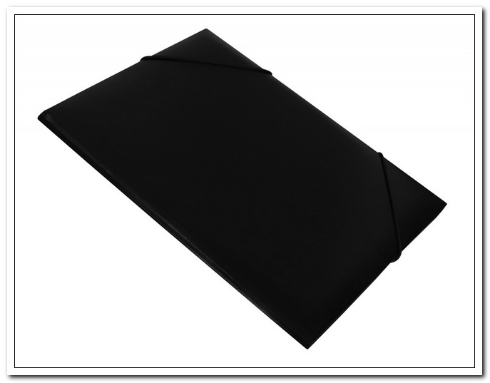 Папка  А4 на резинке Черная непрозрачная, ширина корешка 15мм 0,4мм арт. PR04blck/816772