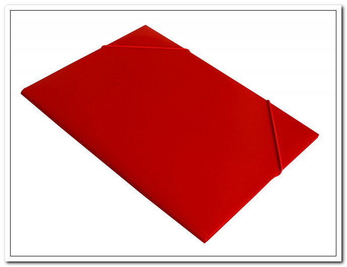 Папка  А4 на резинке Красная непрозрачная . ширина  корешка 15мм .0,4мм арт. PR04red/816776                  
