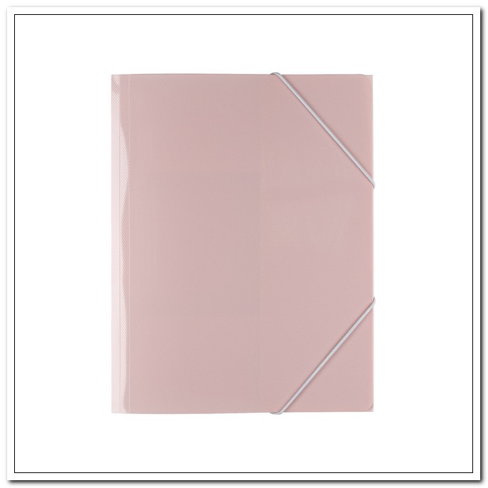 Папка  А4 на резинке Trend Pastel персиковый. ширина  корешка 35мм, 600мкр, диагональ арт. ЕС234413