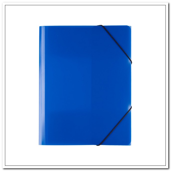 Папка  А4 на резинке Classic Lite синий, ширина корешка 35мм, 450мкр, песок арт. ЕС2344452
