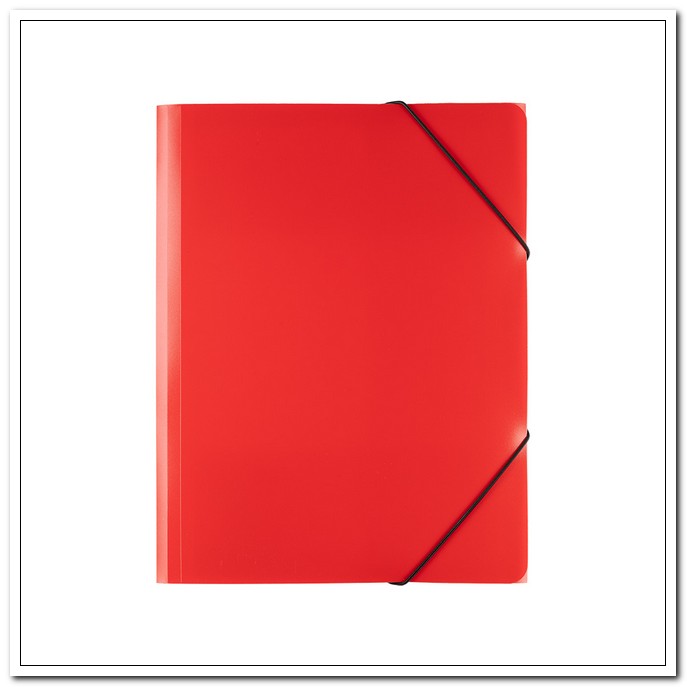 Папка  А4 на резинке Classic Lite красный,  ширина корешка 35мм, 450мкр, песок арт. ЕС2344454