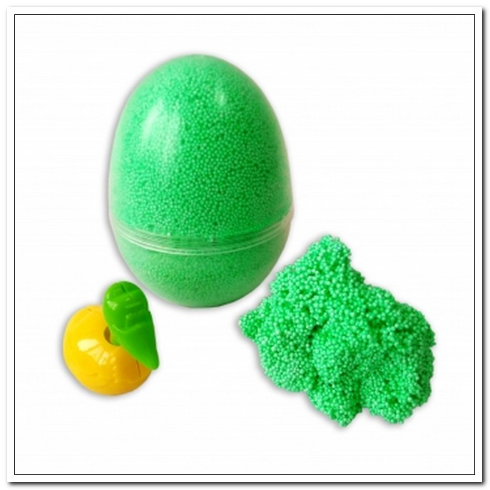 Пластилин шариковый зеленый  175мл. в форме яйца арт. Р0812/175мл                    
