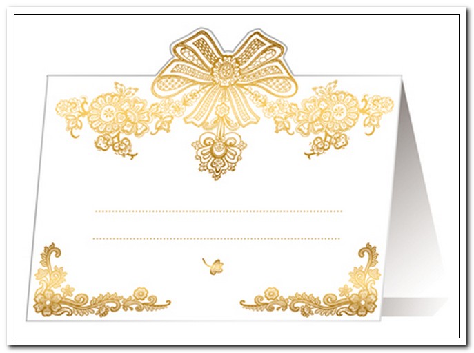 Банкетная карточка для торжества с бантиком арт. МБ-13238