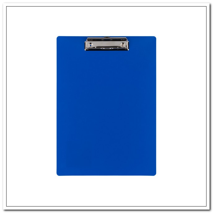 Доска-планшет А5 пластик верхний метал.прижим, 900мкр, синий, песок, Classic    арт. ЕС28712
