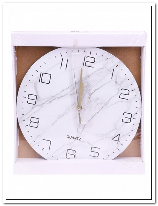 Часы настенные интерьерные Белый мрамор, 30см арт. ЧН-5908