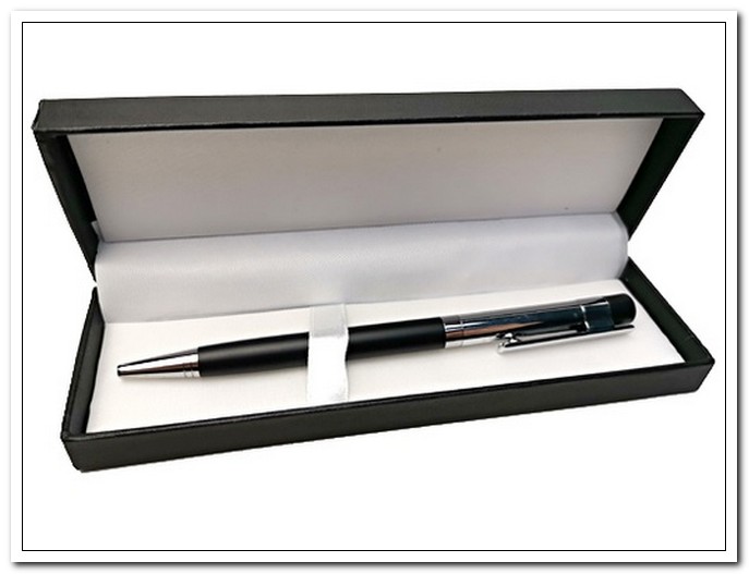Ручка подарочная шариковая, синяя, корпус черный/серебристый, в футляре  Bikson арт. T70416-68