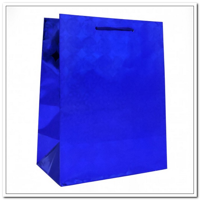 Пакет голография 18*24*10см нейтральный - синий арт. 6472/17415
