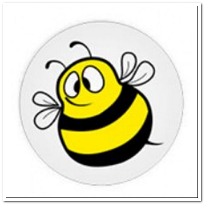 Светоотражающий Значок на пластике "Пчелка" d50мм  арт. 6244
