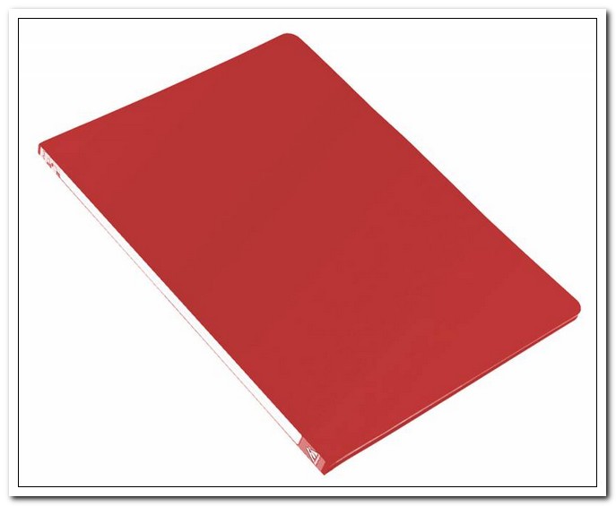 Папка с 1 зажимом А4 0,5 пластик, торцевая наклейка, Красная арт. PZ05CRED/816838
