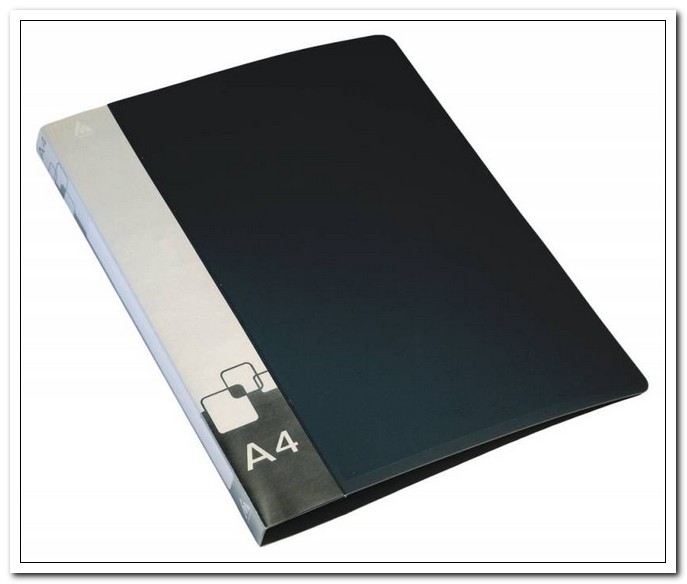 Папка с 1 зажимом А4 0,7 пластик, внутренний и торцевой карман, Черная  арт. PZ07CBLCK/816853