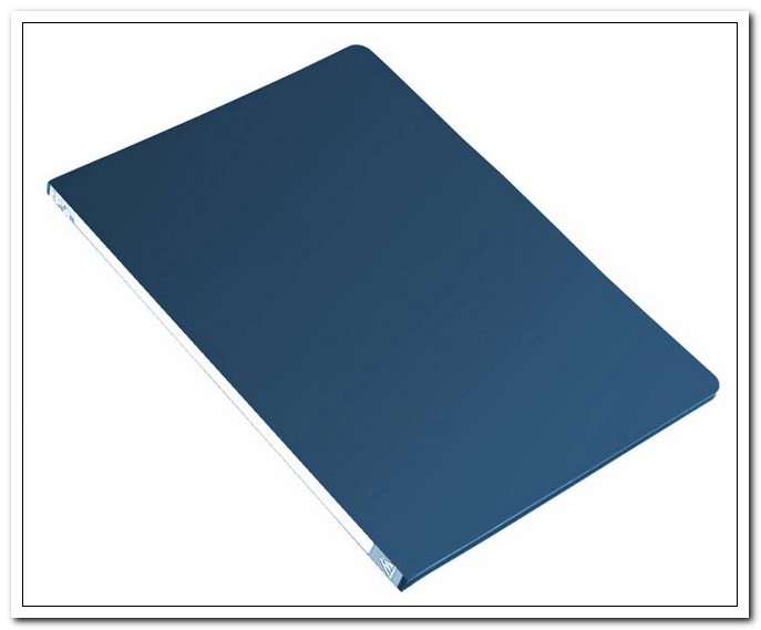 Папка с 1 зажимом А4 0,5 пластик, торцевая наклейка, Синяя арт. PZ05CBLUE/816835