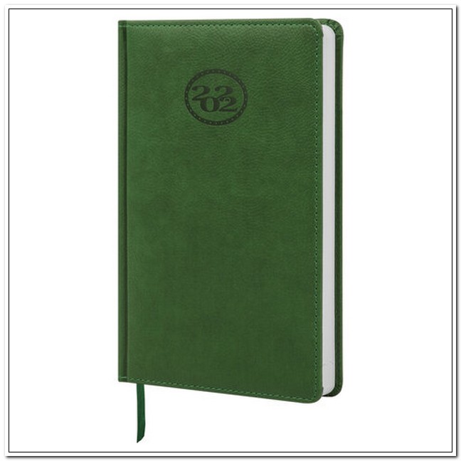 Ежедневник датированный А5 2022г Favorite под кожу, зеленый арт. 112733